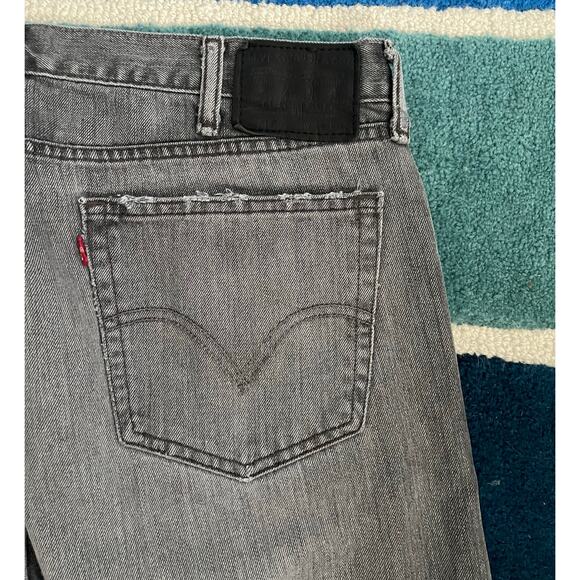Vintage Levi's 514 Slim Straight Grey Jeans Black Label 38x32 - Picture 7 of 10